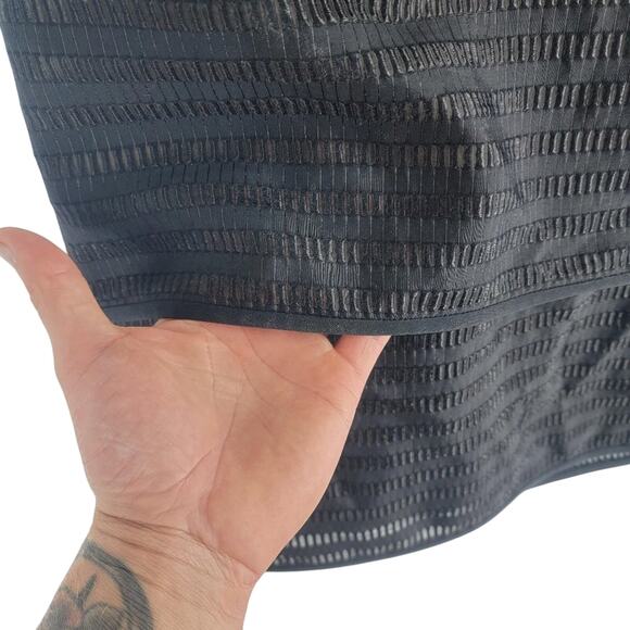NEW Tibi Tiered Pencil Skirt Black Back 2 Way Zip Size 0 - Picture 4 of 7